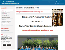 Tablet Screenshot of classicsax.com